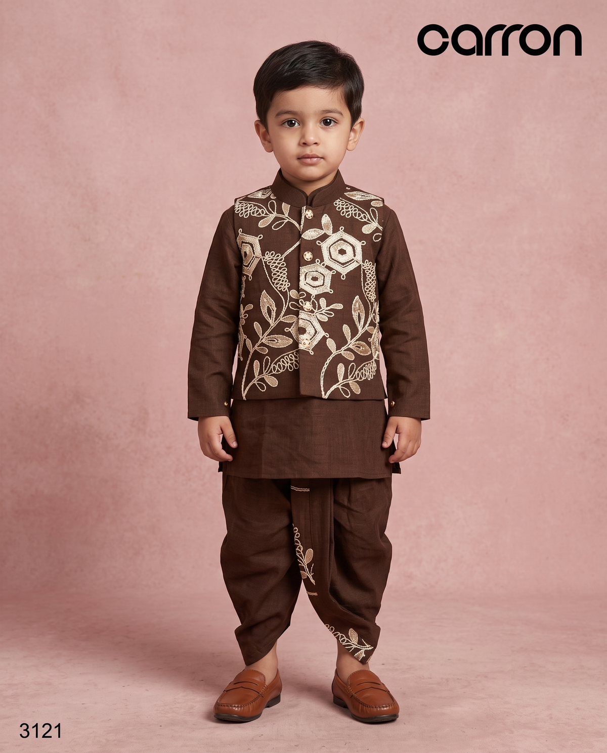 Brown Colour Dhoti Set(BE-BKUS_3121)