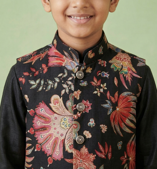 Black Colour Jacket Kurta Set(BE-BBUS_3332)