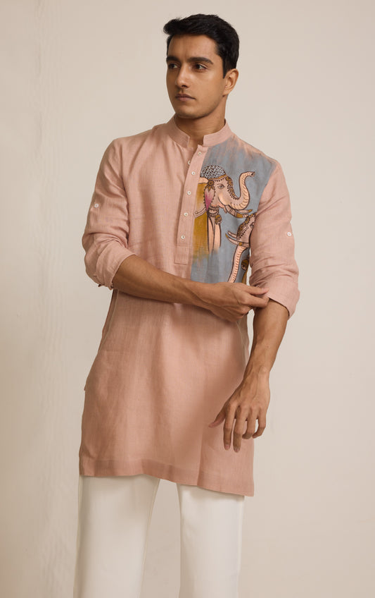 Onion Pink Colour Kurta Set (ME-MKUS_ T 2643)