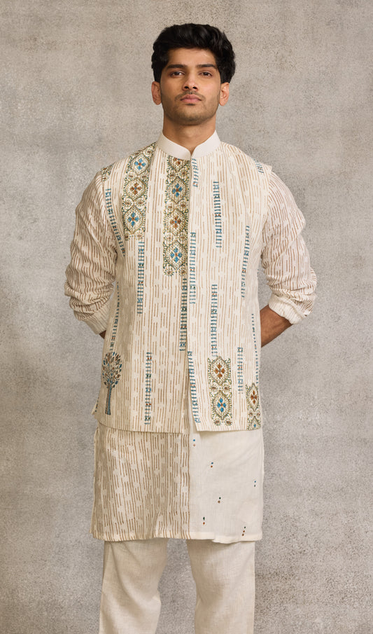 Cream Colour Bundi Set (ME-MBUS_JK 1888)