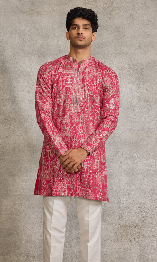 Rani Colour Kurta Set With Stole (ME-MKUS_T 2597 D)