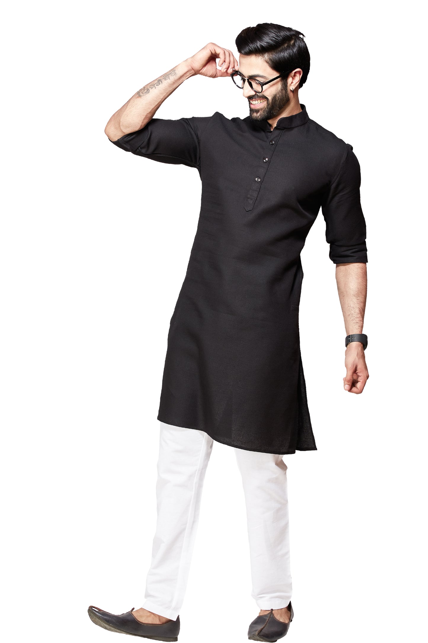 Black Colour Kurta With Bottom(MC-MKUC_FEATURE-F)