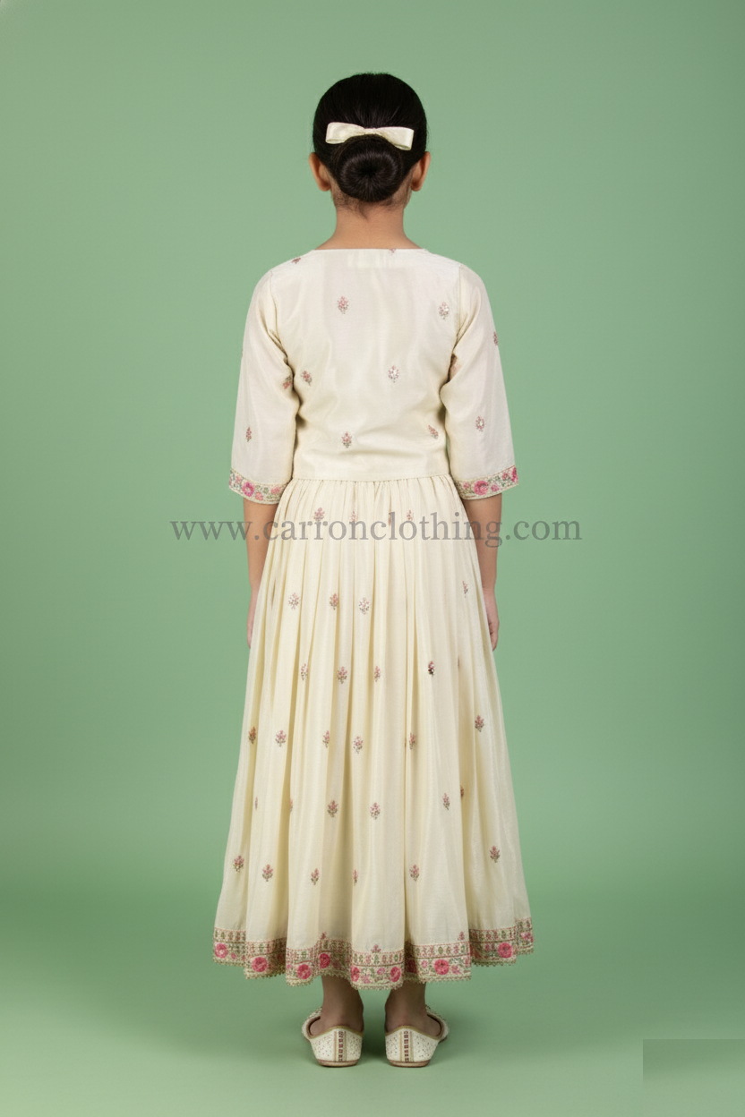 Cream Colour Ghaghra Choli Set(GE-GGHC_1300)