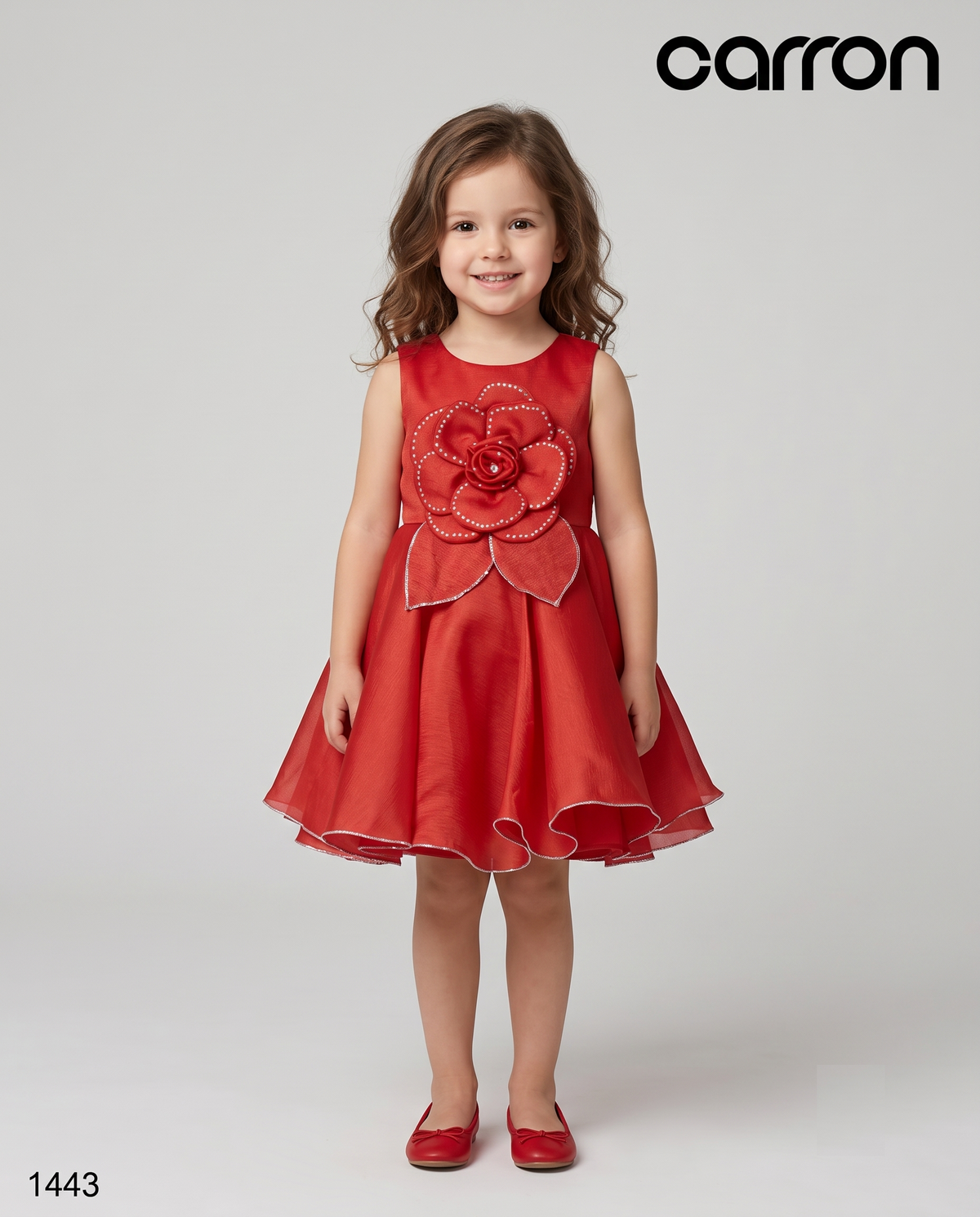 Carrot Colour Party Frock(GE-GFRP_1443)