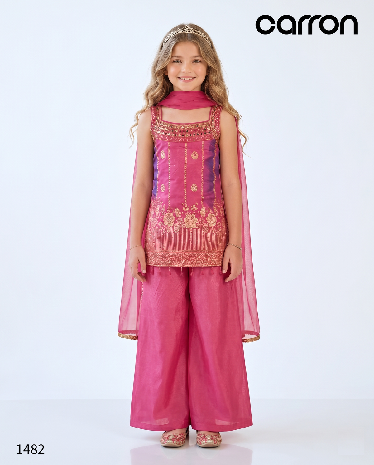 Pink Colour Plazo Set(GE-GPZS_1482)