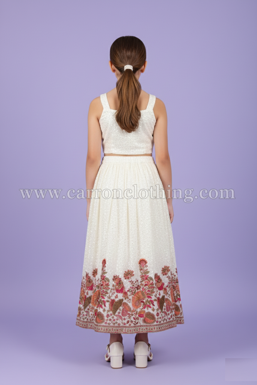 Cream Colour Ghaghra Choli(GE-GGHC_3073)