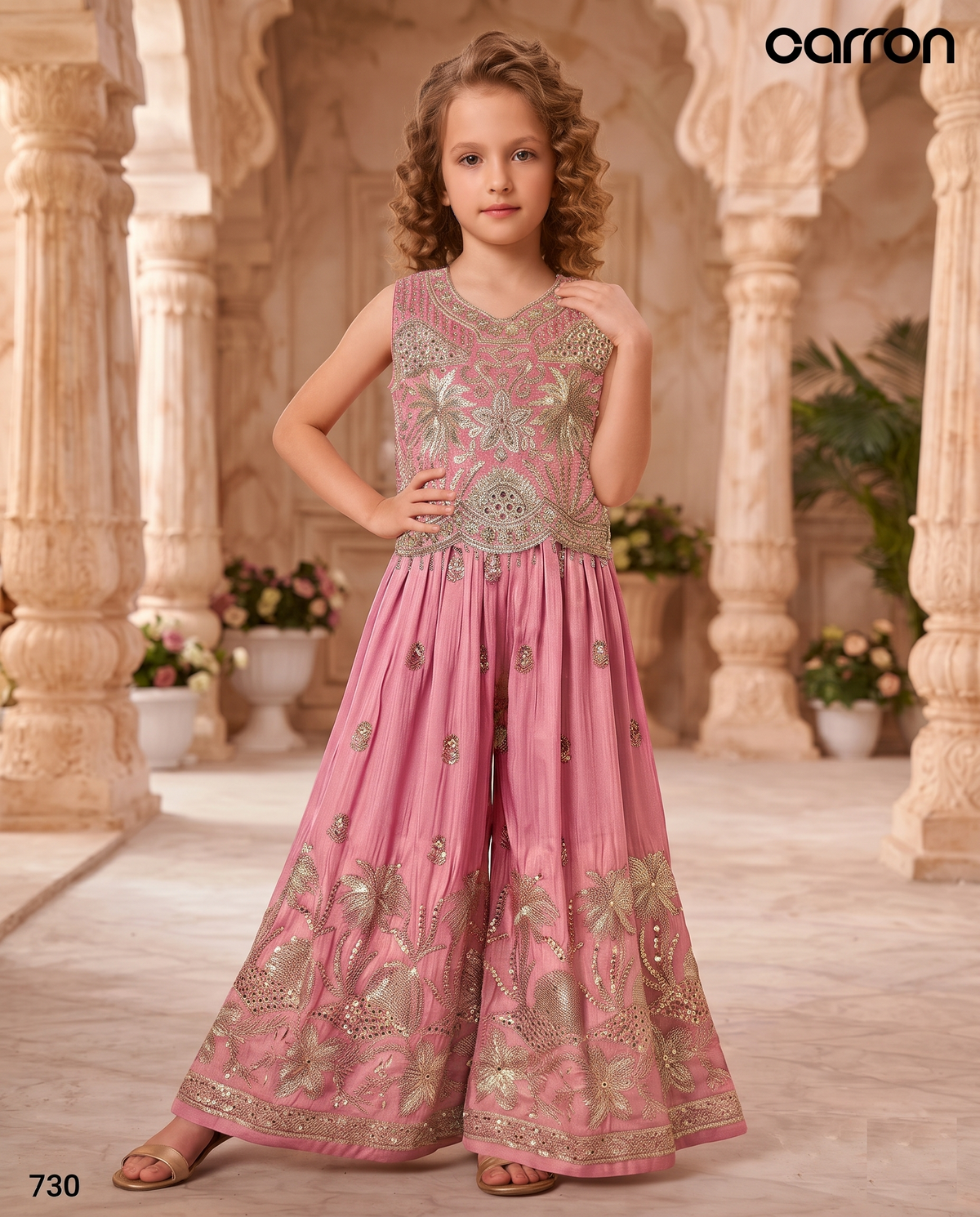 Pink Colour Plazo Set(GE-GPZS_730)