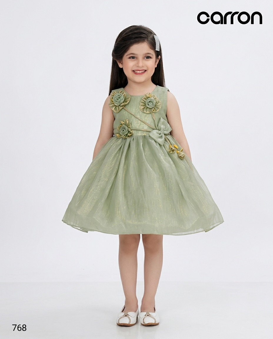 Sage Green Colour Party Frock(GE-GFRP_768)
