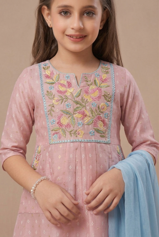 Onion Pink Colour Chudidar(GE-GCHU_1306)