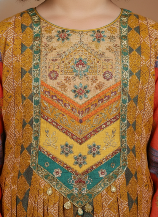 Mustard Colour Chudidar(GE-GCHU_4873)
