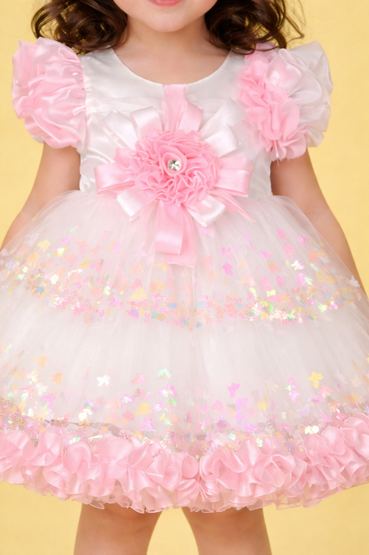 Pink Colour Party Frock(GE-GFRP_1001)