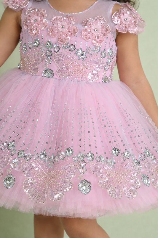 Light Pink Colour Party Frock(GE-GFRP_10933)