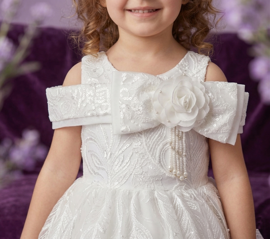 White Colour Party Frock(GE-GFRP_1180)