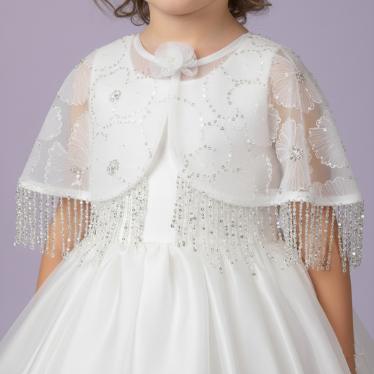 White Colour Party Frock(GE-GFRP_14026)