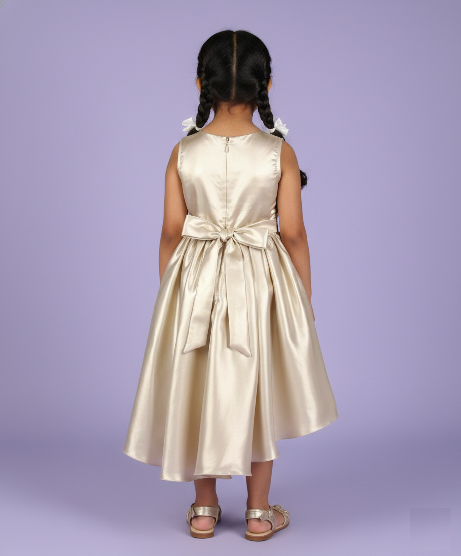 Gold Colour Party Frock(GE-GFRP_3449)