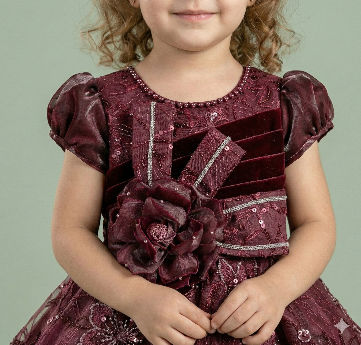 Wine Colour Party Frock(GE-GFRP_352)