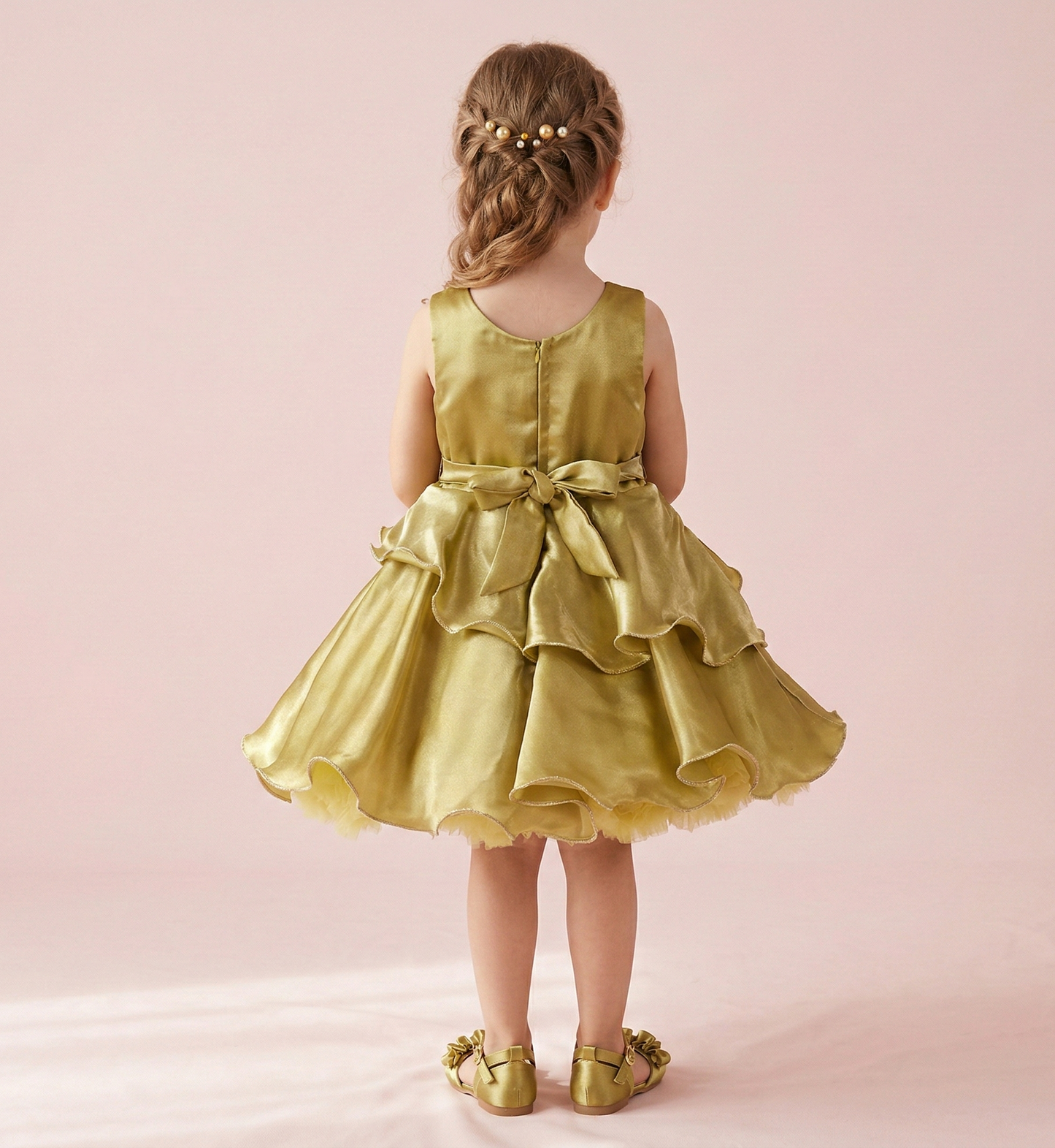 Green Colour Party Frock(GE-GFRP_421)