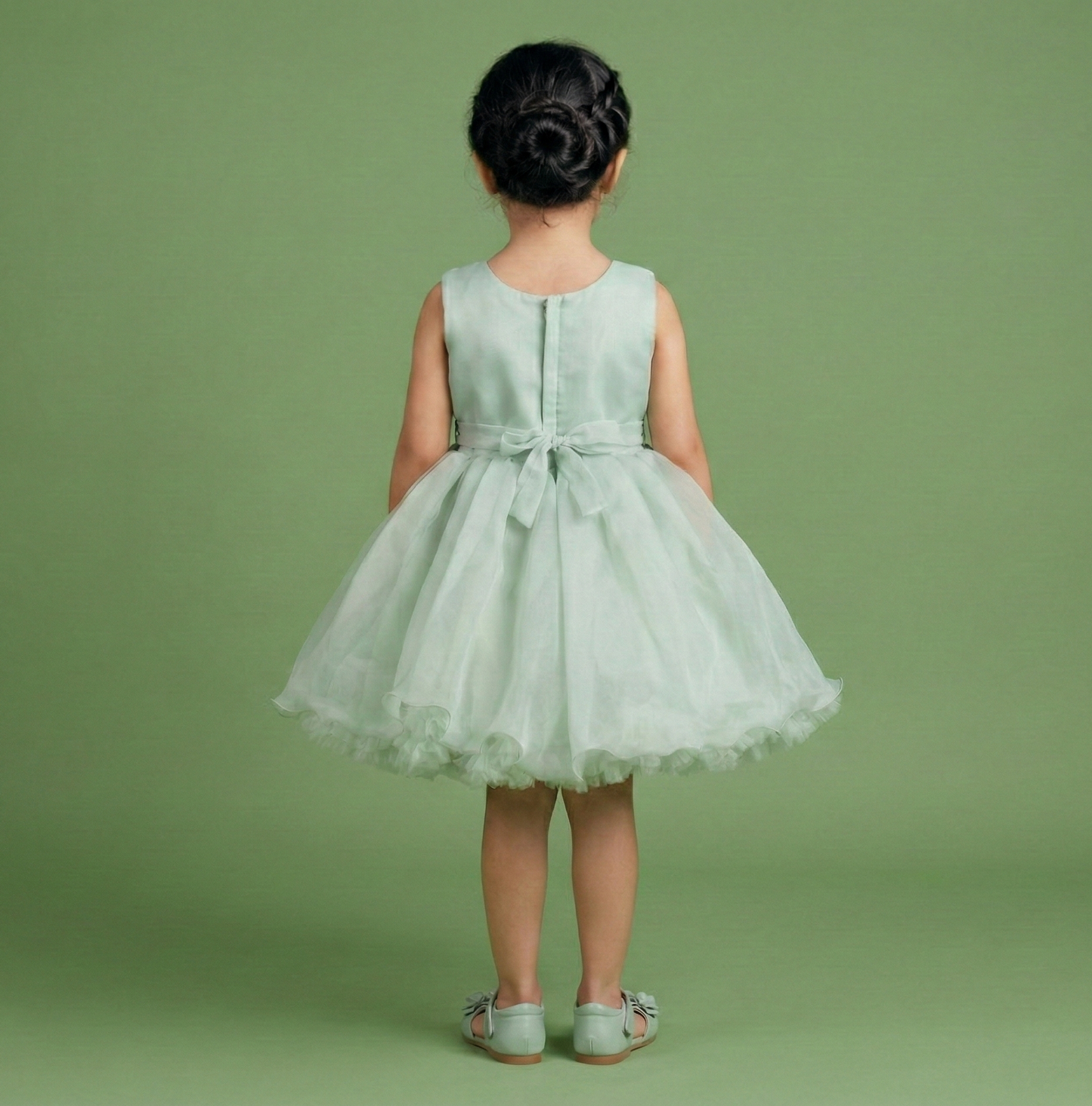 Seafoam Green Colour Party Frock(GE-GFRP_470)