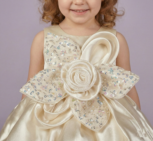 Champagne Gold Colour Party Frock(GE-GFRP_481)