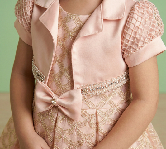 Peach Colour Party Frock(GE-GFRP_720)