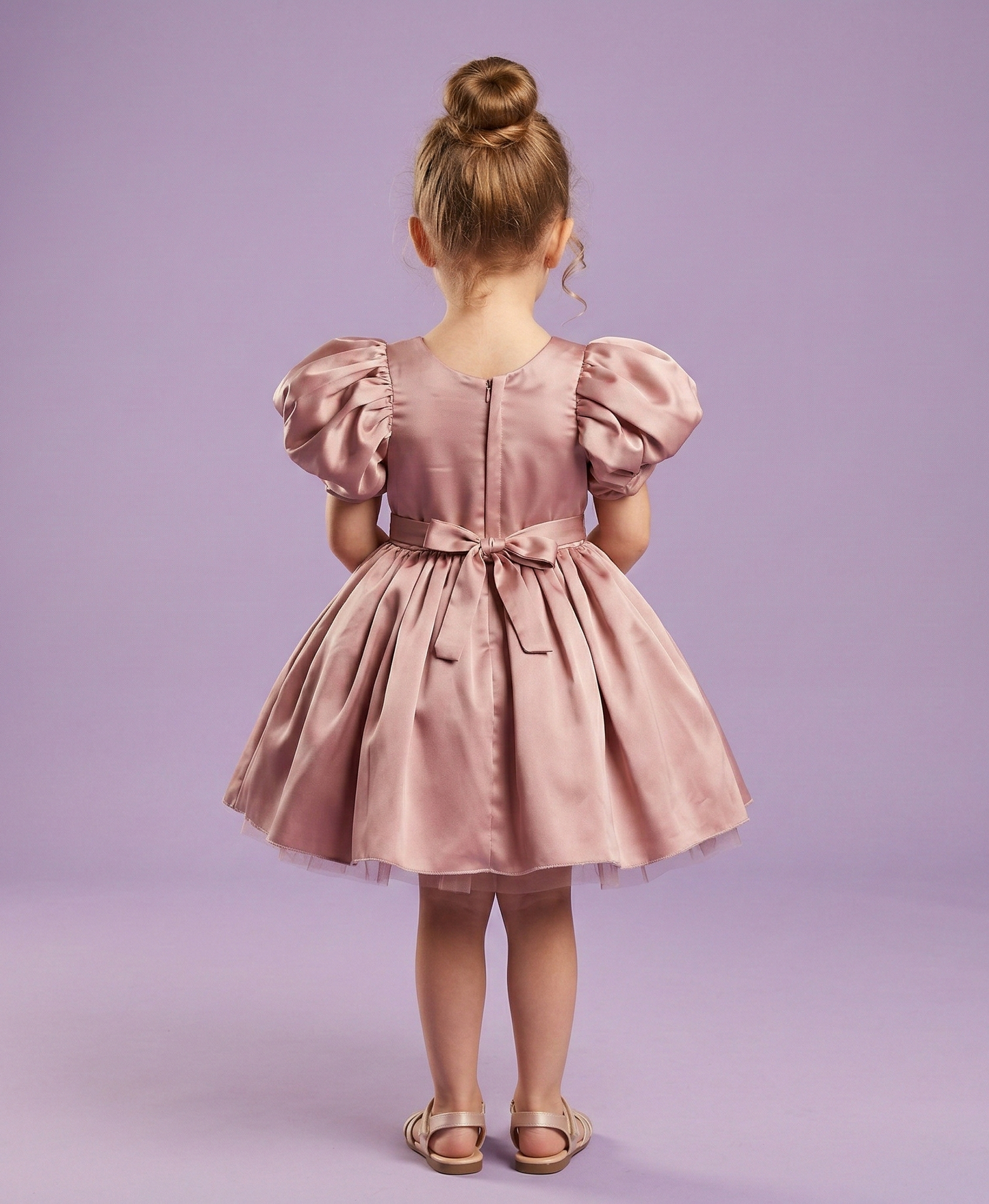 Rose Gold Colour Party Frock(GE-GFRP_9214)