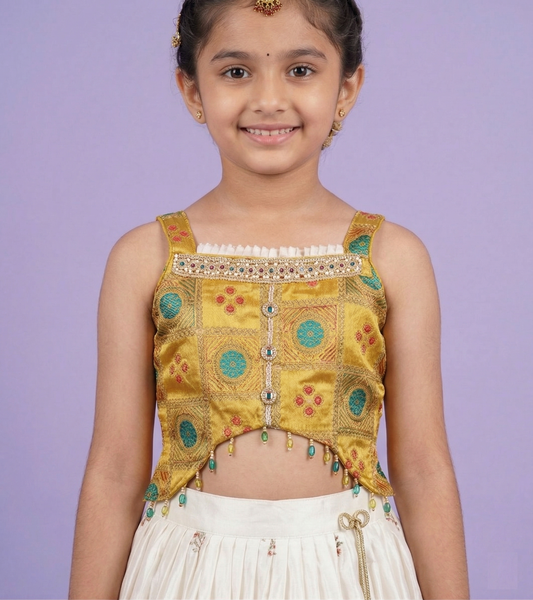 Lemon Colour Ghaghra Choli(GE-GGHC_3368)