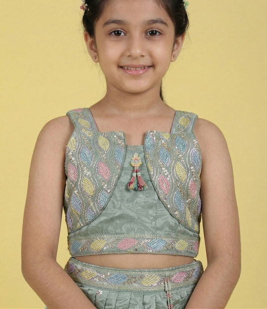 Sea Green Colour Ghaghra Choli(GE-GGHC_3370)