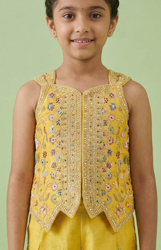 Yellow Colour Plazo Set(GE-GPZS_1170)