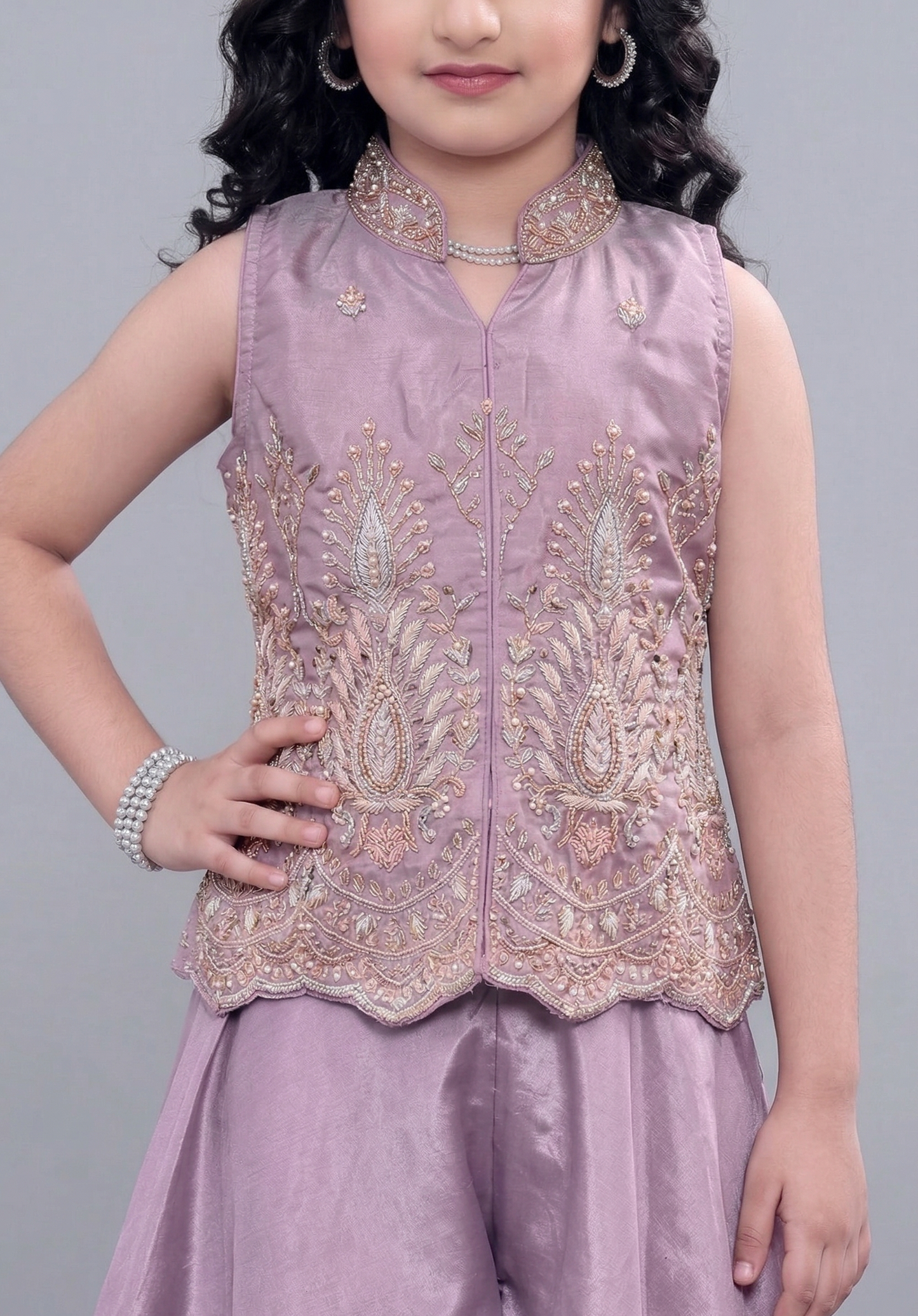 Soft Lavender Colour Plazo Set(GE-GPZS_3451)