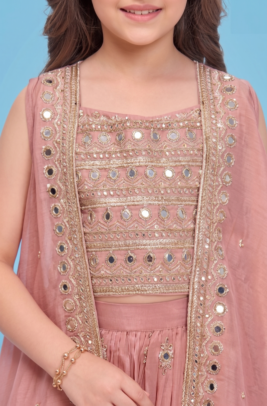 Onion Pink Colour Plazo Set(GE-GPZS_6005)