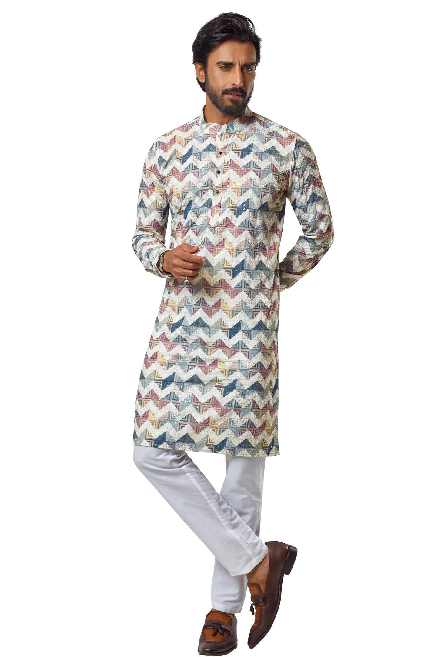 Multi Colour Kurta With Bottom(MC-MKUC_GKL-SEQUENCE L 342B)
