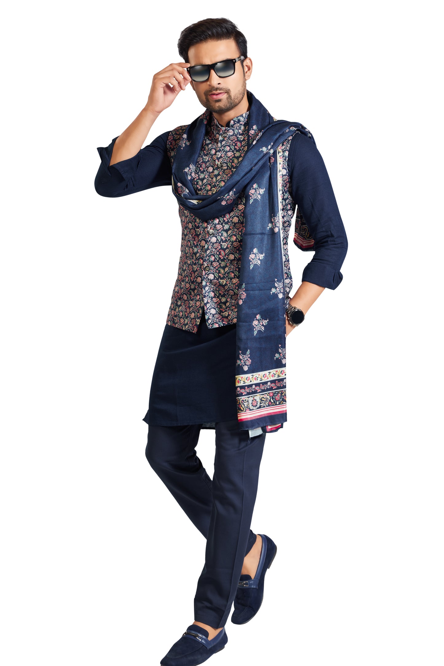 Navy Blue Colour Bundi Set(ME-MBUS_GKSD SUZANI)