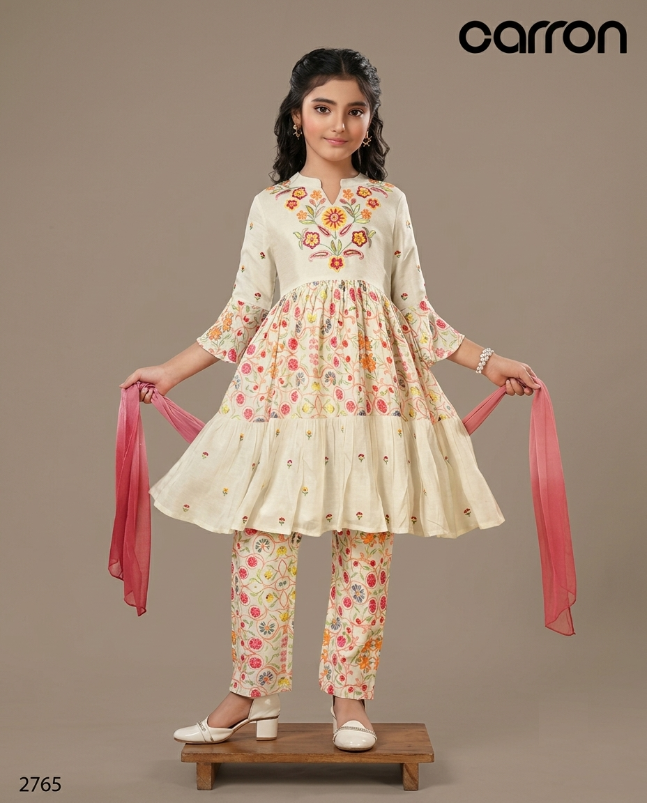 Cream Colour Chudidar(GE-GCHU_2765)