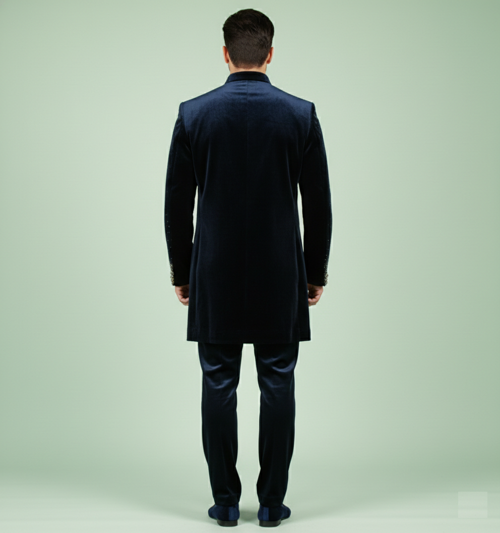 Blue Colour Indo Western(ME-MINW_3278 A)