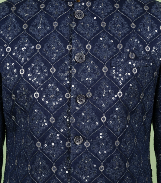 Blue Colour Indo Western(ME-MINW_3625)