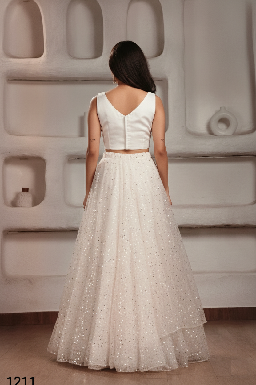 Cream Colour Ghaghra Choli(GE-GGHC_1211)