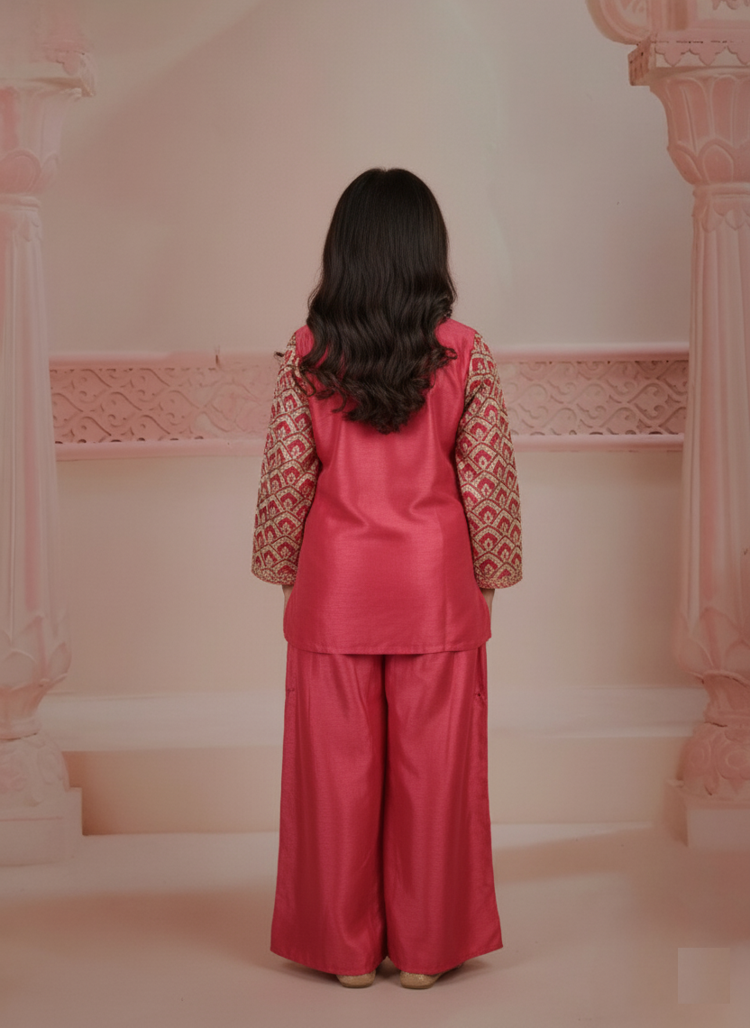 Carrot Colour Plazo Set(GE-GPZS_1272)