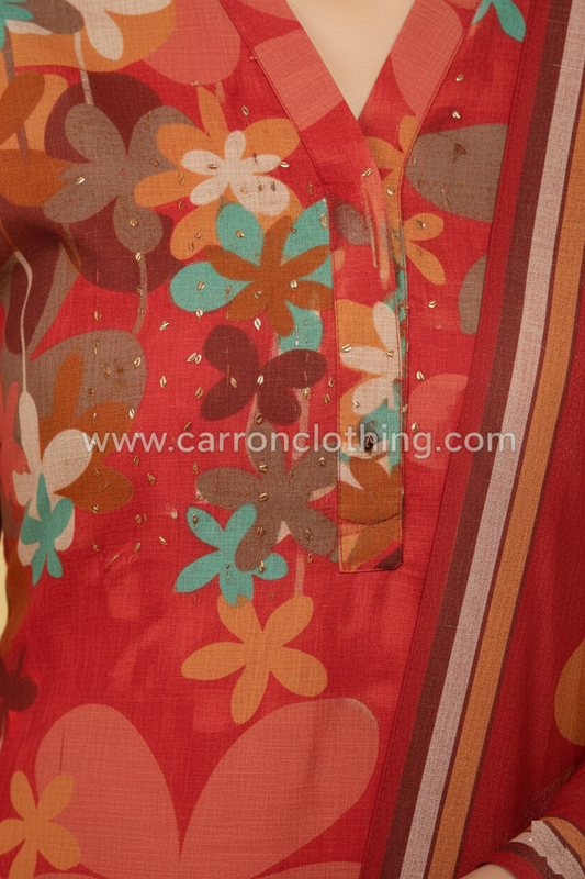 Rust Colour Kurti Set(LC-WKIS_765)