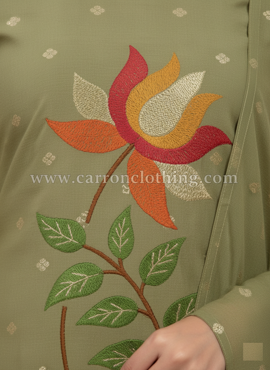 Green Colour Kurti Set(LC-WKIS_7579)