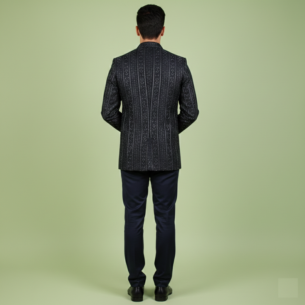 Navy Blue Colour Indo Western(ME-MINW_ARK 10861)