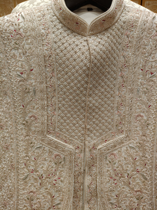 Cream Colour Sherwani(ME-MSRW_MZ 5101 W 2)