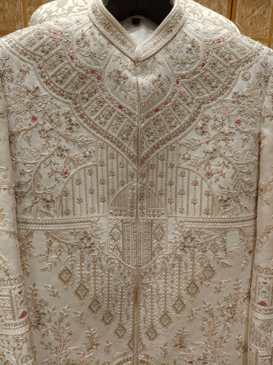 Cream Colour Sherwani(ME-MSRW_MZ 5133 W 1)