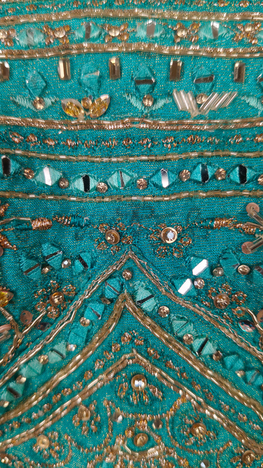 Peacock Blue Colour Ghaghra Choli(LE-WGHC_3952)