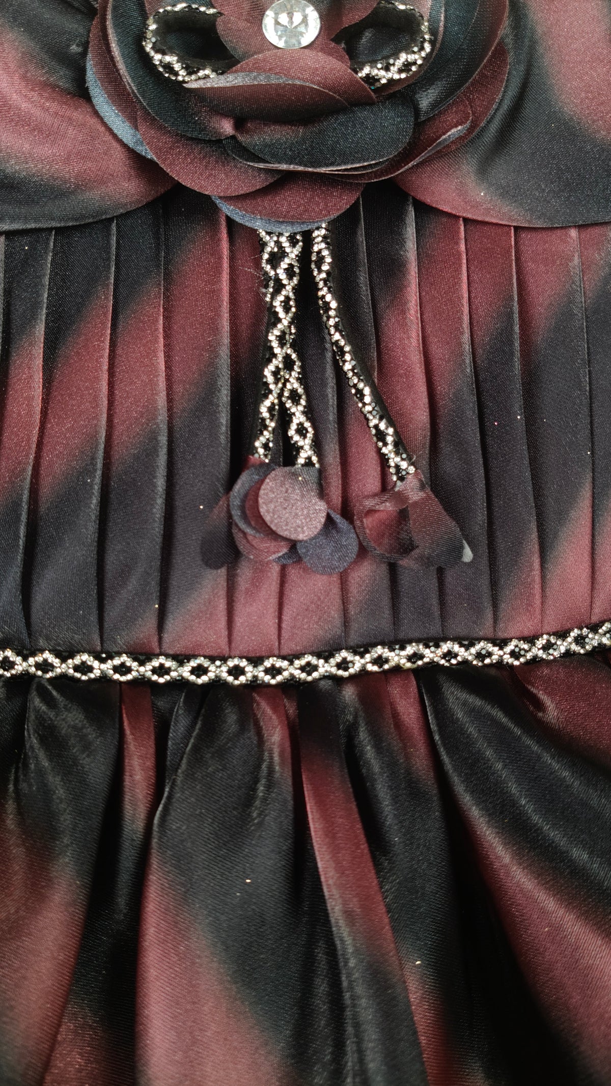 Wine & Black Colour Party Frock(GE-GFRP_1562)