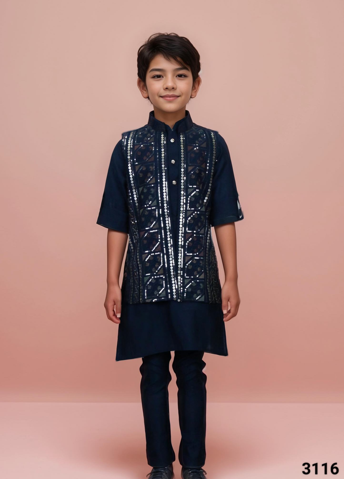 Blue Colour Bundi Set(BE-BBUS_3116)