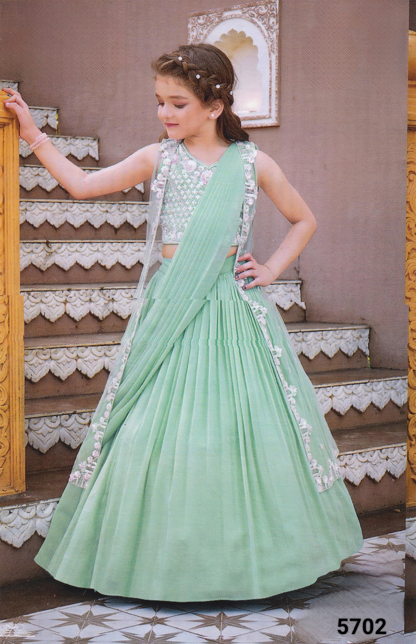 Sea Green Colour Ghaghra Choli(GE-GGHC_5702)