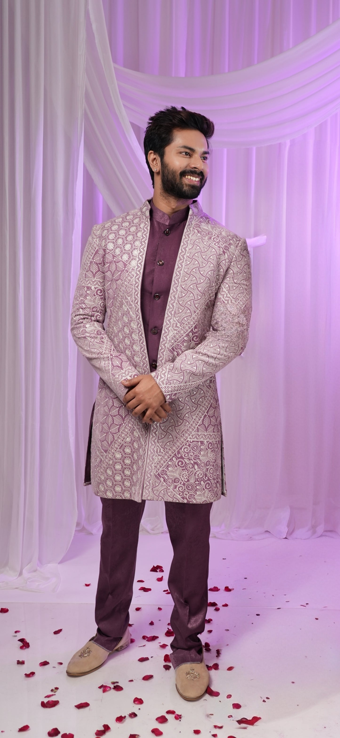 Lilac Colour Indo Western(ME-MINW_CKT 9404 CAPE)