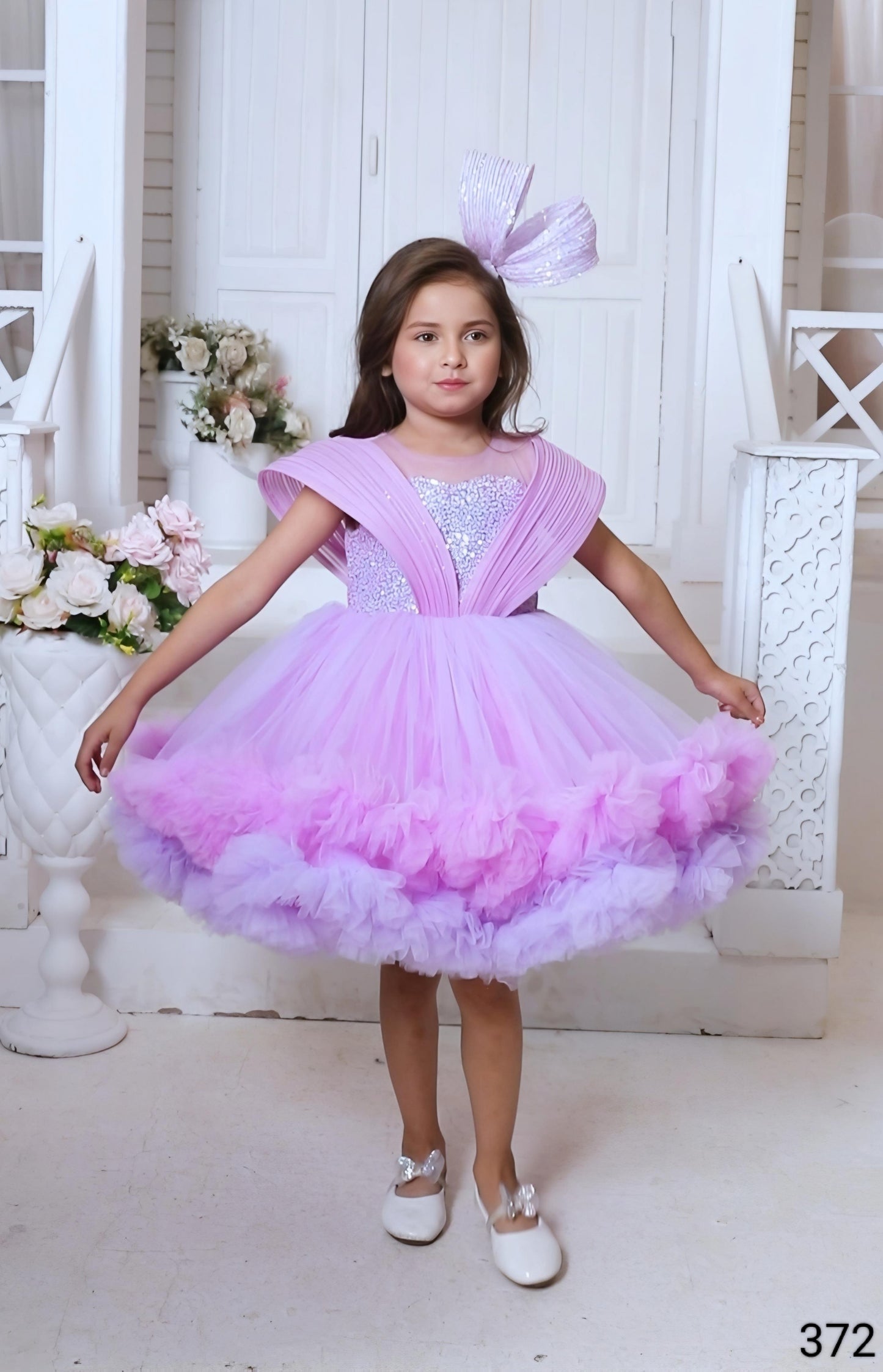 Lavender Colour Party Frock(GE-GFRP_372)