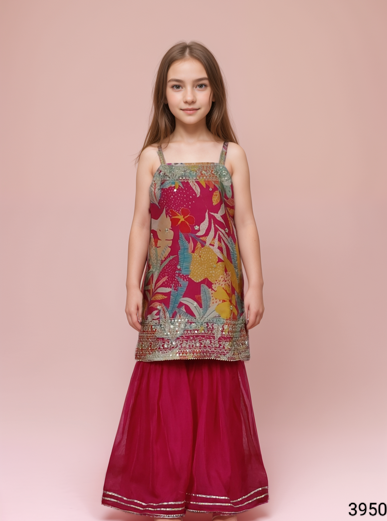 Rani Colour Gharara Set(GE-GGHS_3950)