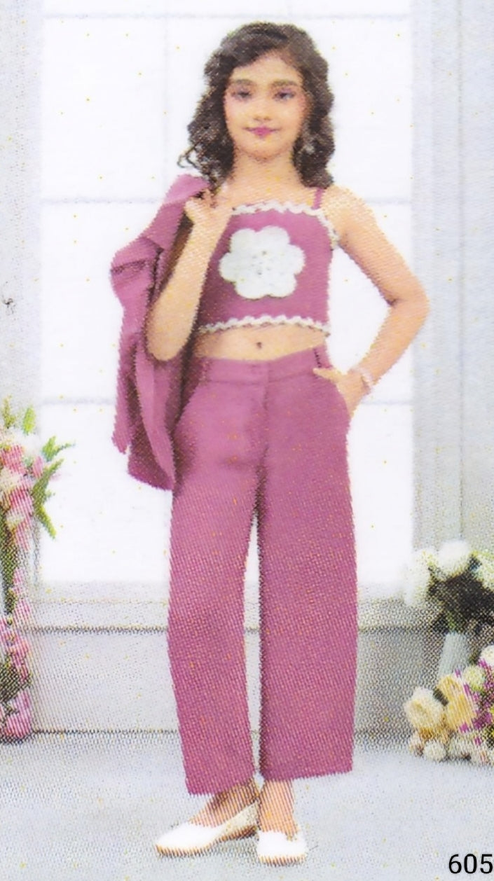 Onion Pink Colour Skirt Blouse(GC-GSKT_605)